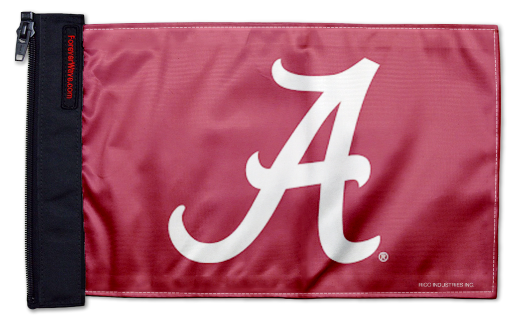 Alabama A  Red11"x17" Forever Wave Flag for Jeep Wrangler TJ 1996-2006