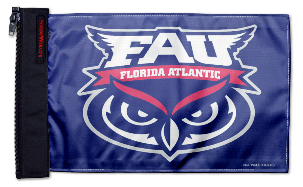 Florida Atlantic University 11"x17" Forever Wave Flag for Golf Carts
