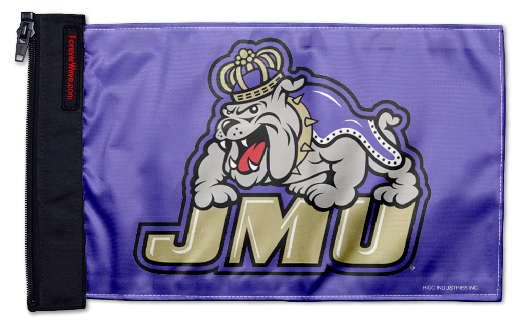 James Madison University 11"x17" Forever Wave Flag for Jeep Gladiator JT