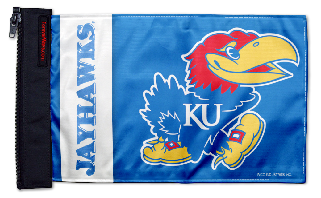 Kansas 11"x17" Forever Wave Flag for Jeep Wrangler LJ 2003-2006