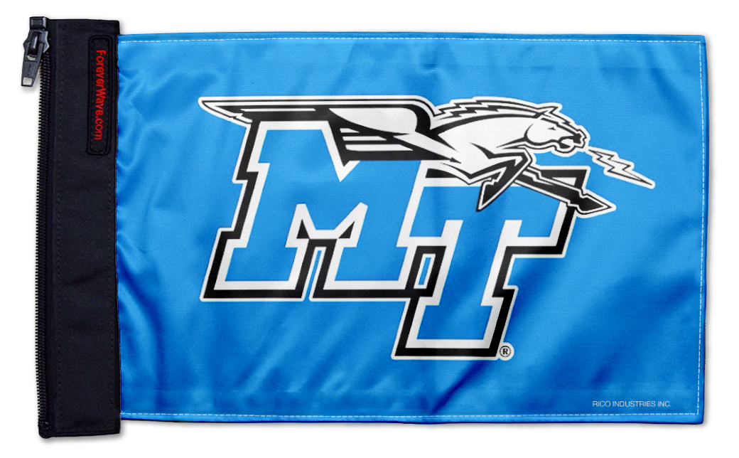 Middle Tennessee State 11"x17" Forever Wave Flag for Jeep Wrangler YJ 1986-1995