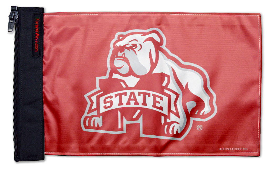 Mississippi State 11"x17" Forever Wave Flag for Jeep Wrangler JL 2-Door 2018-Present