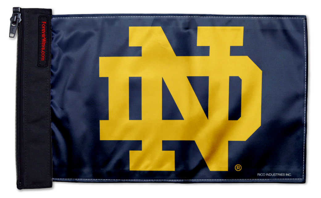 Notre Dame 11"x17" Forever Wave Flag for Jeep Gladiator JT