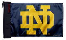 Notre Dame 11"x17" Forever Wave Flag for Jeep Wrangler CJ-7 and CJ-8 1976-1986