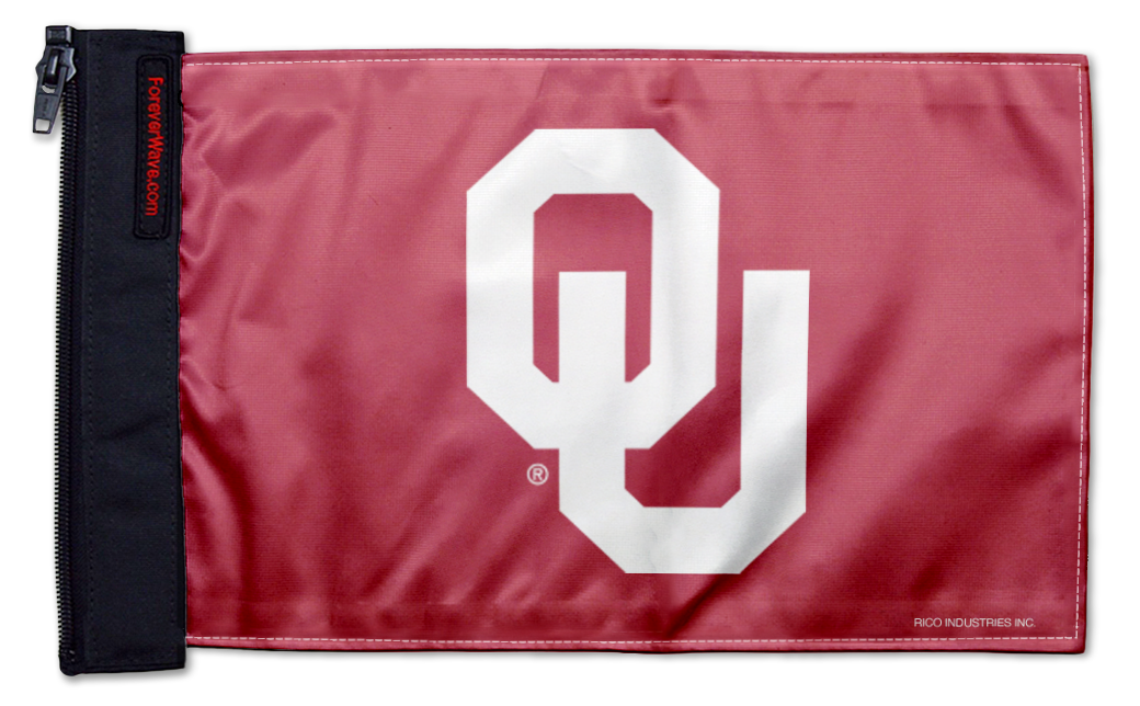 Oklahoma 11"x17" Forever Wave Flag for Jeep Wrangler JKU 4-Door 2007-2018
