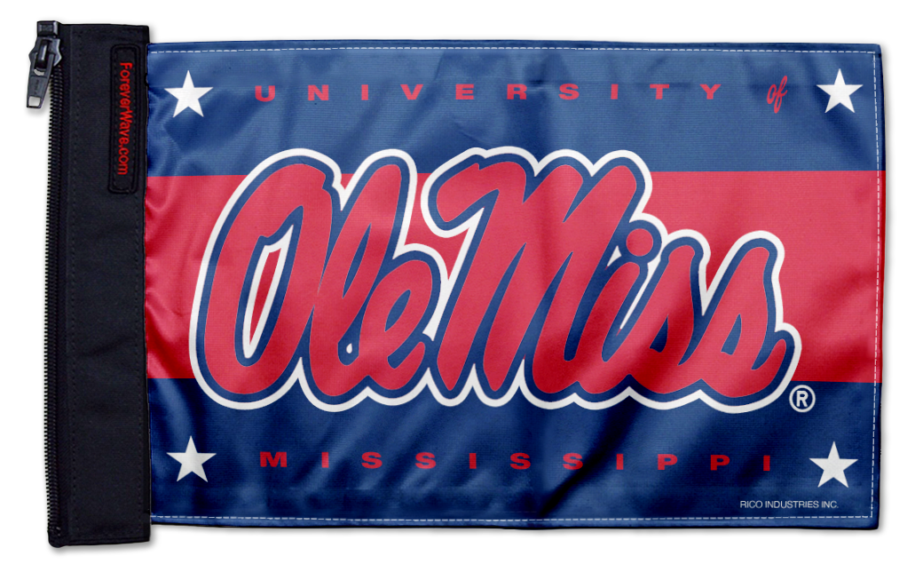 Mississippi 11"x17" Forever Wave Flag for Jeep Wrangler JKU 4-Door 2007-2018