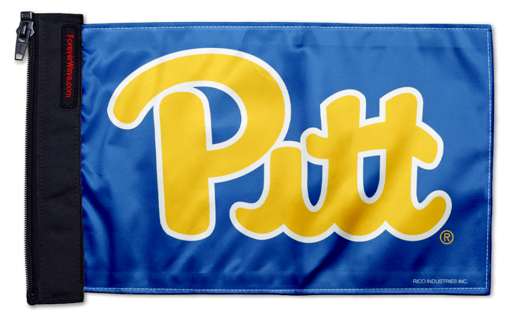 Pittsburgh PITT 11"x17" Forever Wave Flag for Bronco