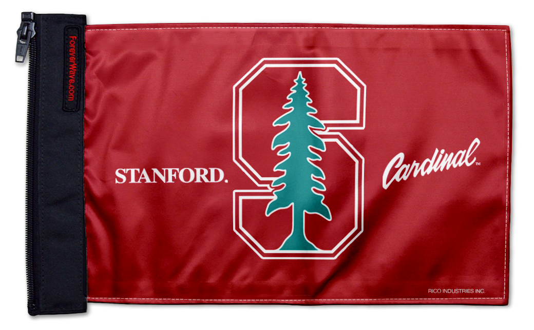 Stanford 11"x17" Forever Wave Flag for Bronco