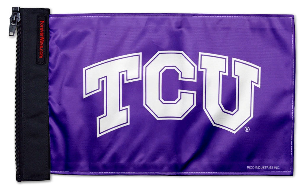 TCU 11"x17" Forever Wave Flag for Jeep Wrangler YJ 1986-1995