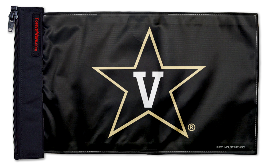 Vanderbilt 11"x17" Forever Wave Flag for Golf Carts