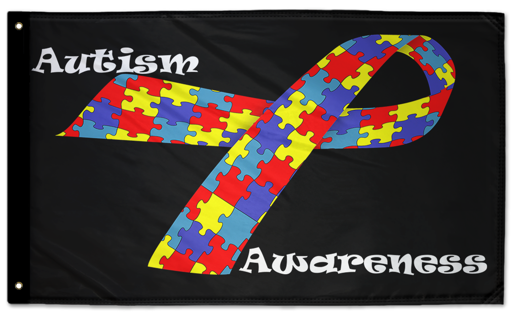 Autism Awareness 3'x5' Double-Sided Flag