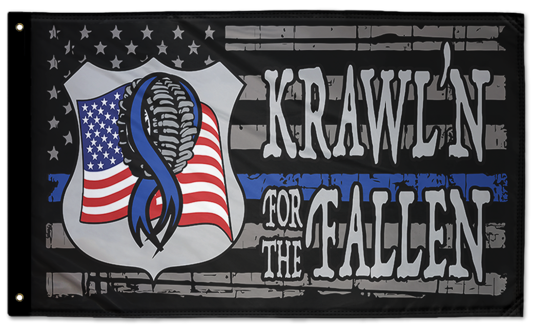 Krawl'n For The Fallen 3'x5' Double-Sided Flag