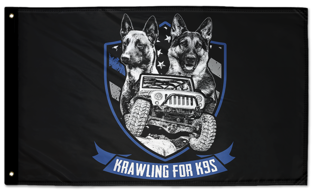 Krawling For K9s 3'x5' Double-Sided Flag