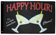 Happy Hour Martinis 3'x5' Double-Sided Flag