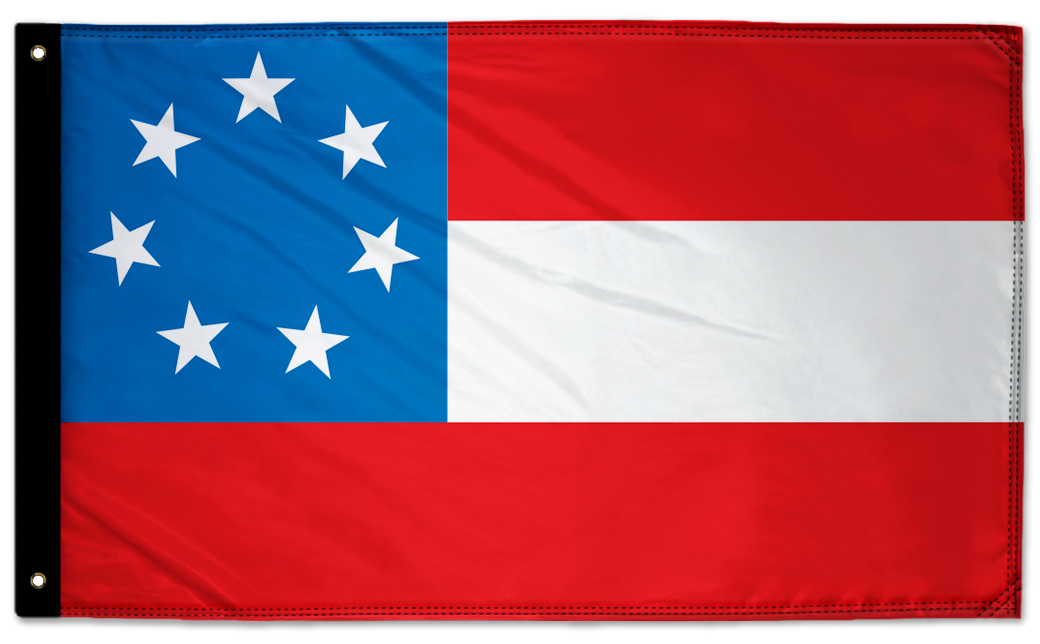 1st Confederate 7 Star 3'x5' Double-Sided Flag