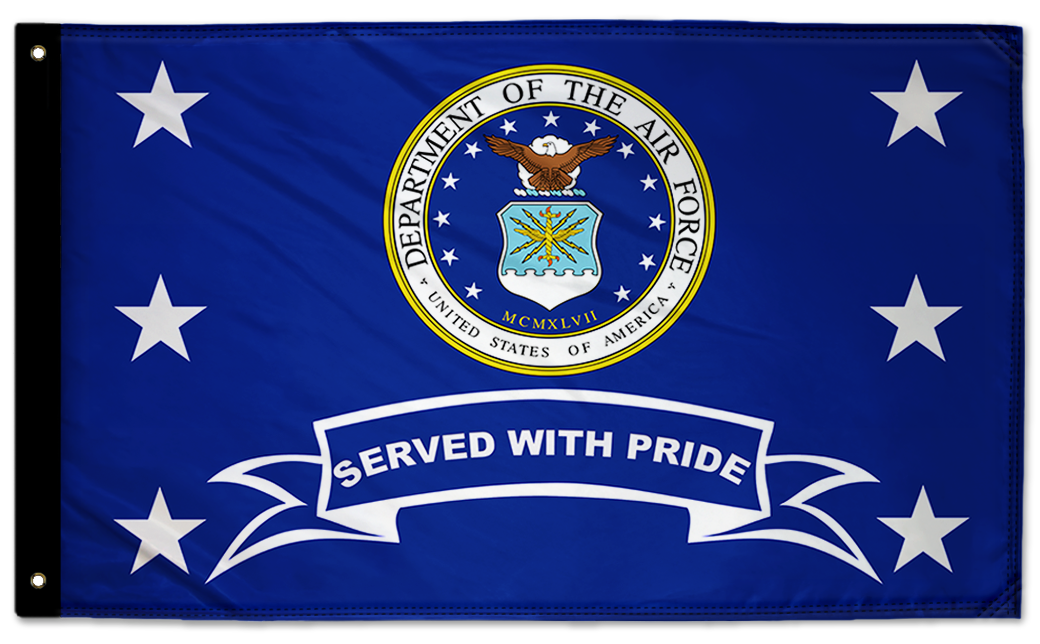Air Force Served With Pride 3'x5' Double-Sided Flag