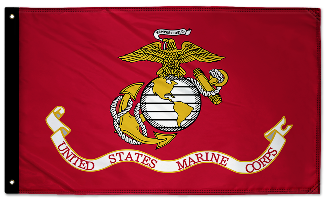 Marines 3'x5' Double-Sided Flag