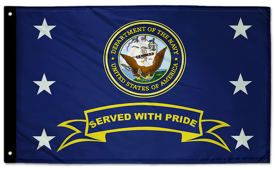 Navy Served With Pride 3'x5' Double-Sided Flag