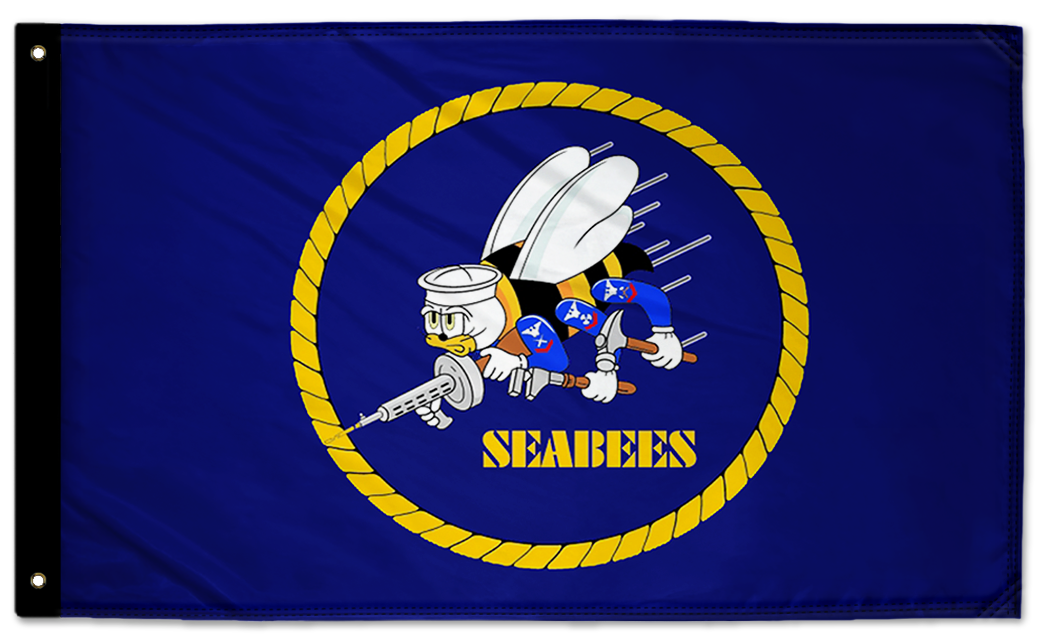 Navy Seabees 3'x5' Double-Sided Flag