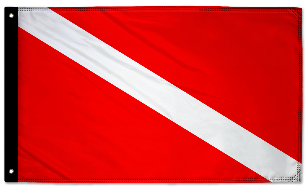 Diver Down 3'x5' Double-Sided Flag