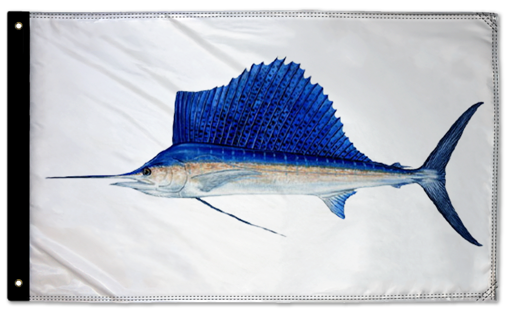 Sailfish 3'x5' Double-Sided Flag