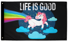 Life Is Good Unicorn 3'x5' Double-Sided Flag
