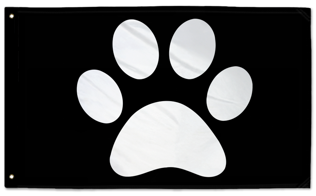 Paw Print 3'x5' Double-Sided Flag