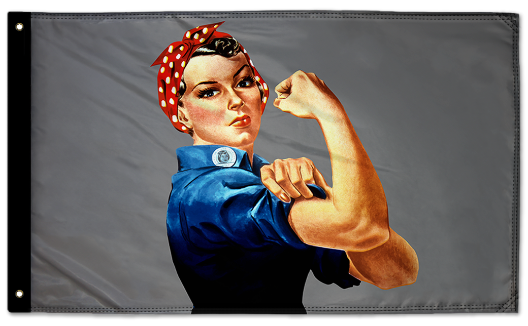 Rosie The Riveter 3'x5' Double-Sided Flag