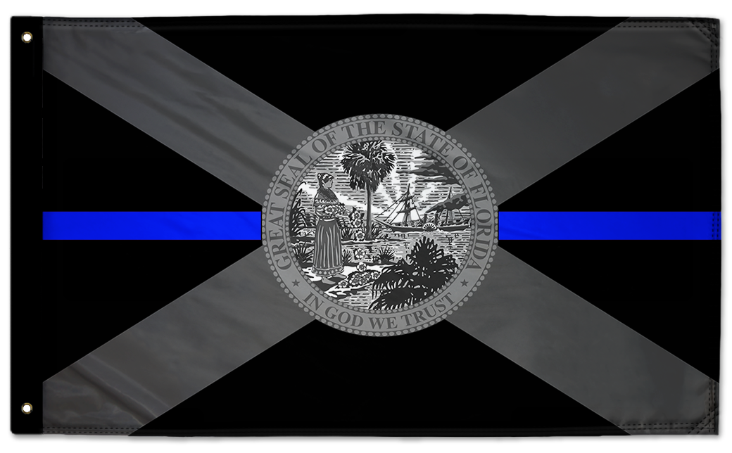 State Flag Florida Blue Line 3'x5' Double-Sided Flag