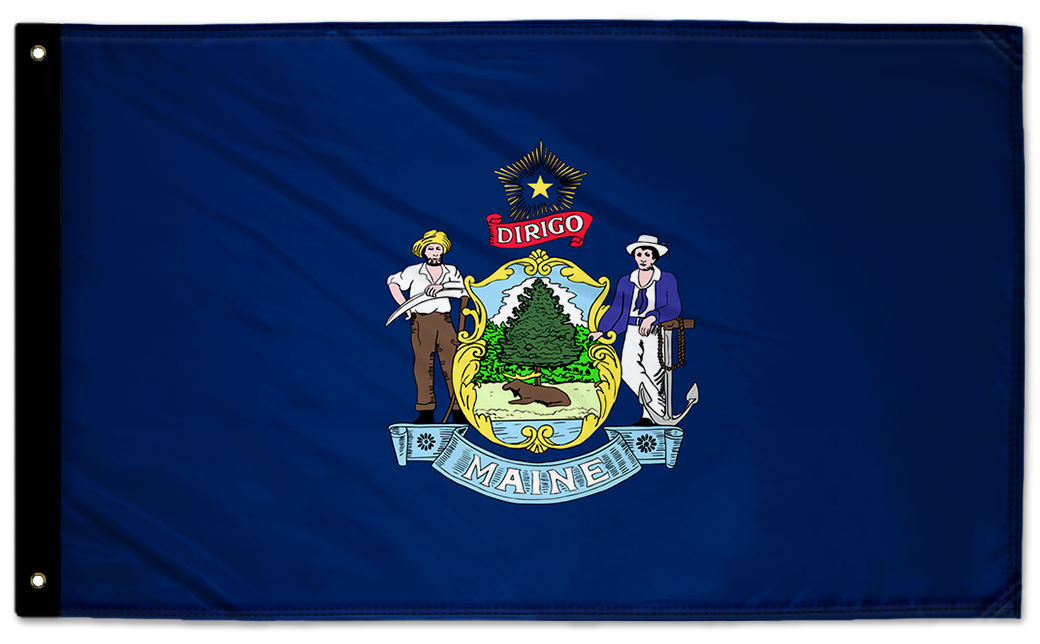 State Flag Maine 3'x5' Double-Sided Flag