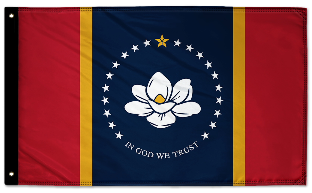 State Flag Mississippi 3'x5' Double-Sided Flag