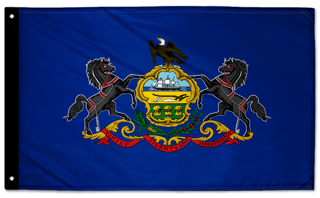 State Flag Pennsylvania 3'x5' Double-Sided Flag