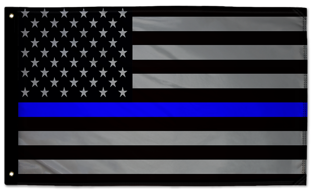 USA Subdued Thin Blue Line 3'x5' Double-Sided Flag