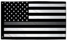 USA Subdued Thin Grey Line 3'x5' Double-Sided Flag