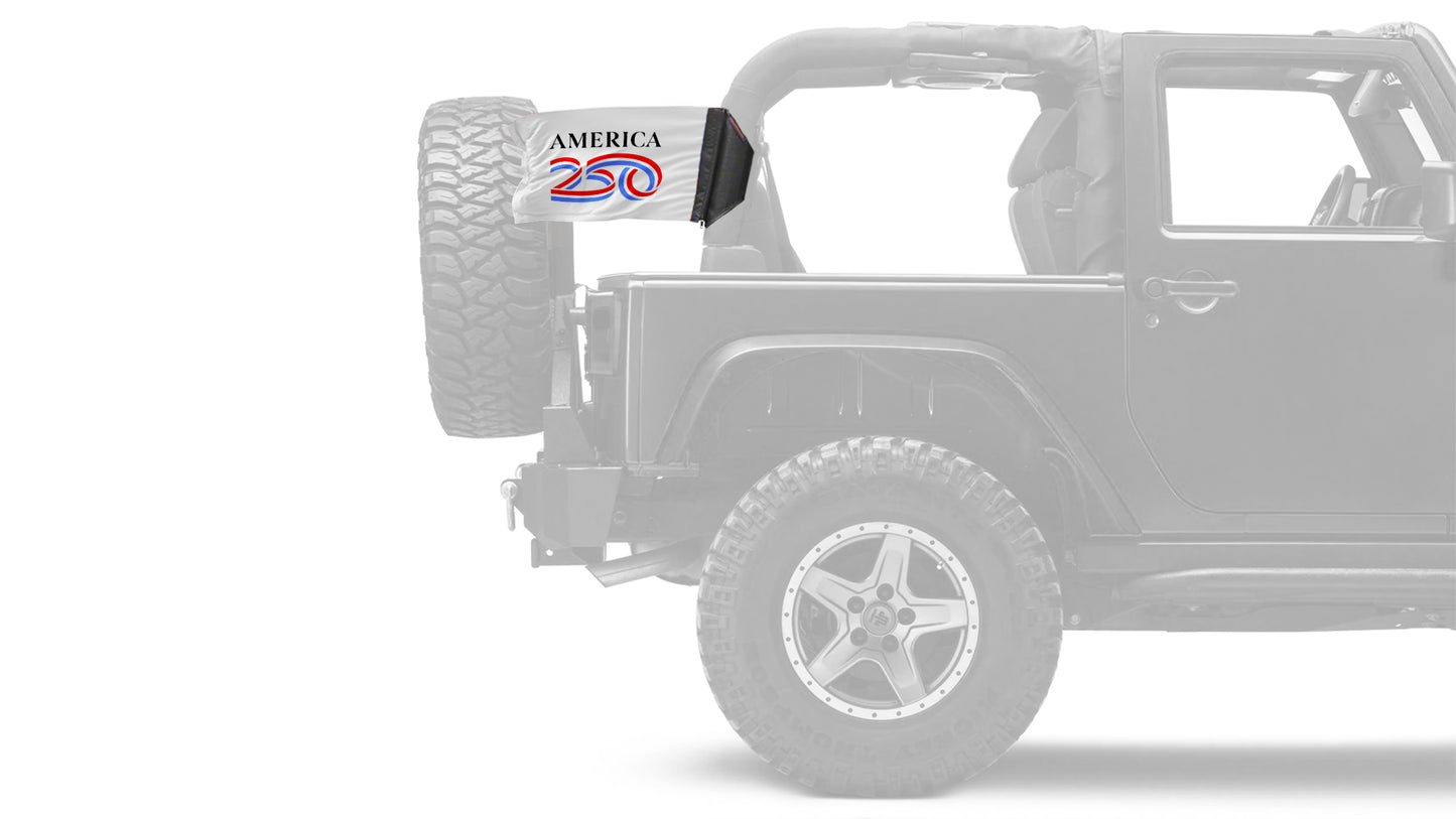 America 250 12"x18" Forever Wave Flag for Jeep Wrangler LJ 2003-2006