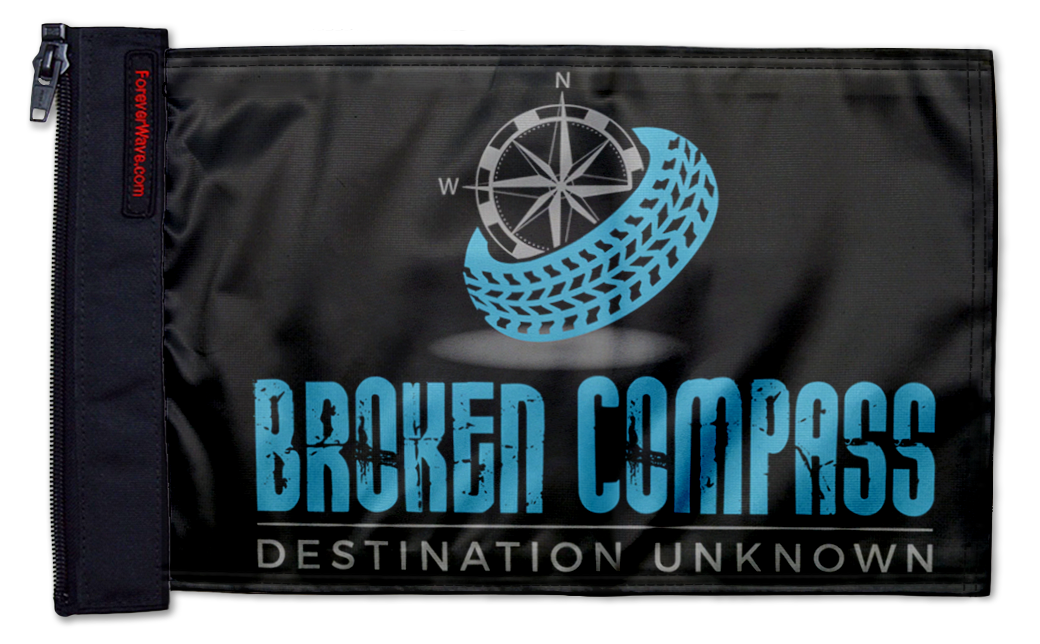 Broken Compass Flag 12"x18" Forever Wave Flag