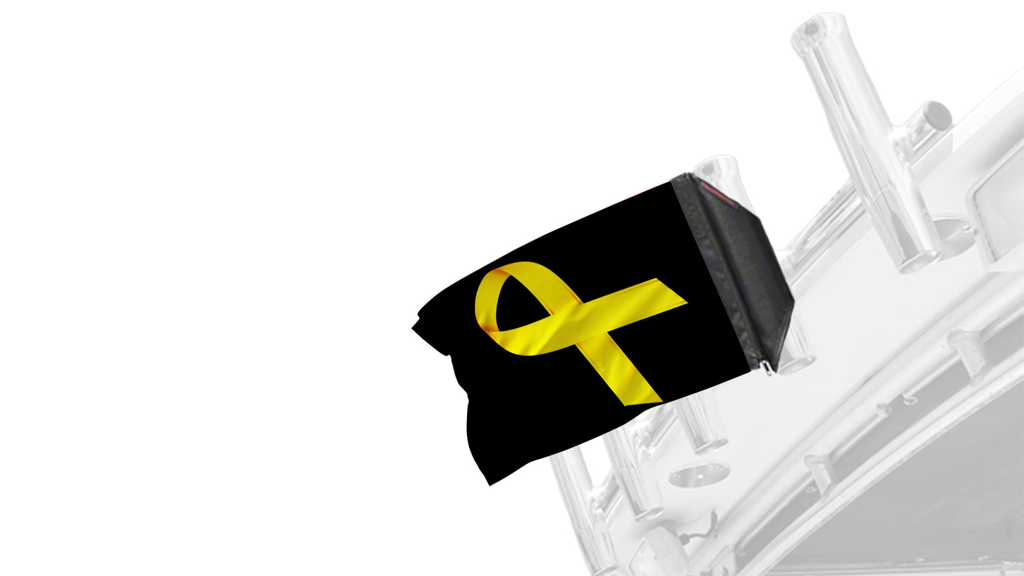 Gold Ribbon 12"x18" Forever Wave Flag