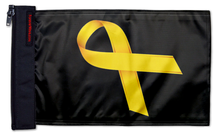 Gold Ribbon 12"x18" Forever Wave Flag for Jeep Wrangler JL 2-Door 2018-Present