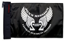 Jon's Mission 22 12"x18" Forever Wave Flag for Jeep Wrangler JLU 4-Door 2018-Present