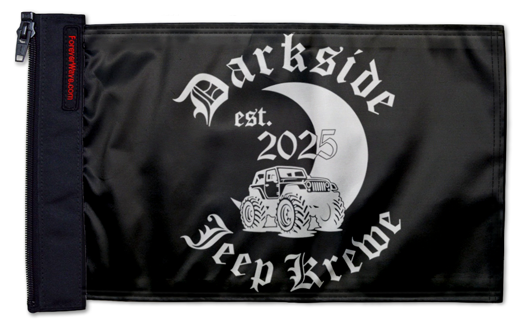 Darkside Jeep Krewe Flag 12"x18" Forever Wave Flag