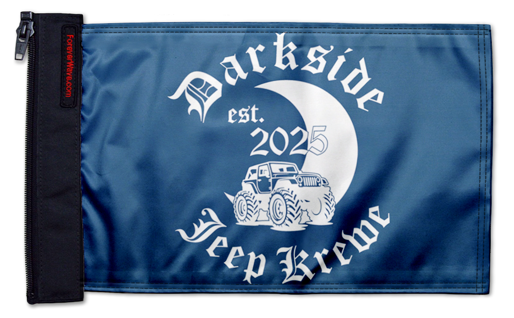 Darkside Jeep Krewe Flag 12"x18" Forever Wave Flag