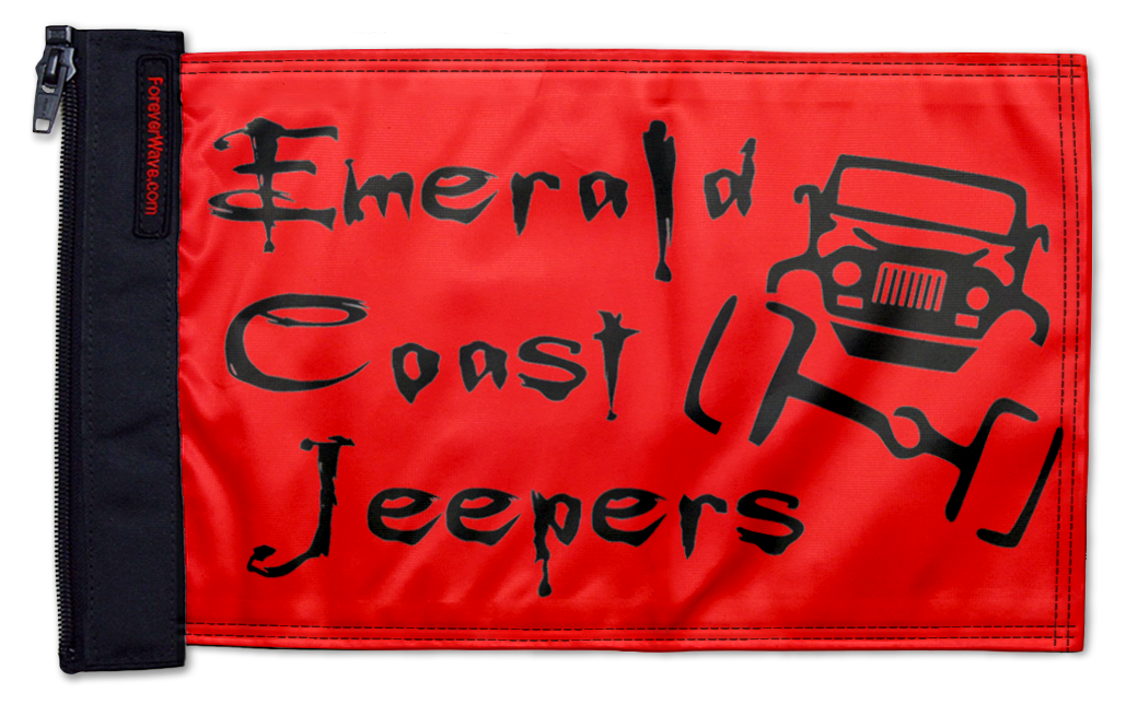 Emerald Coast Jeepers Flag 12"x18" Forever Wave Flag