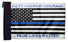 Blue Lives Matter 12"x18" Forever Wave Flag for Jeep Wrangler YJ 1986-1995