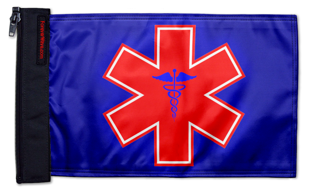 Medical 12"x18" Forever Wave Flag for Bronco