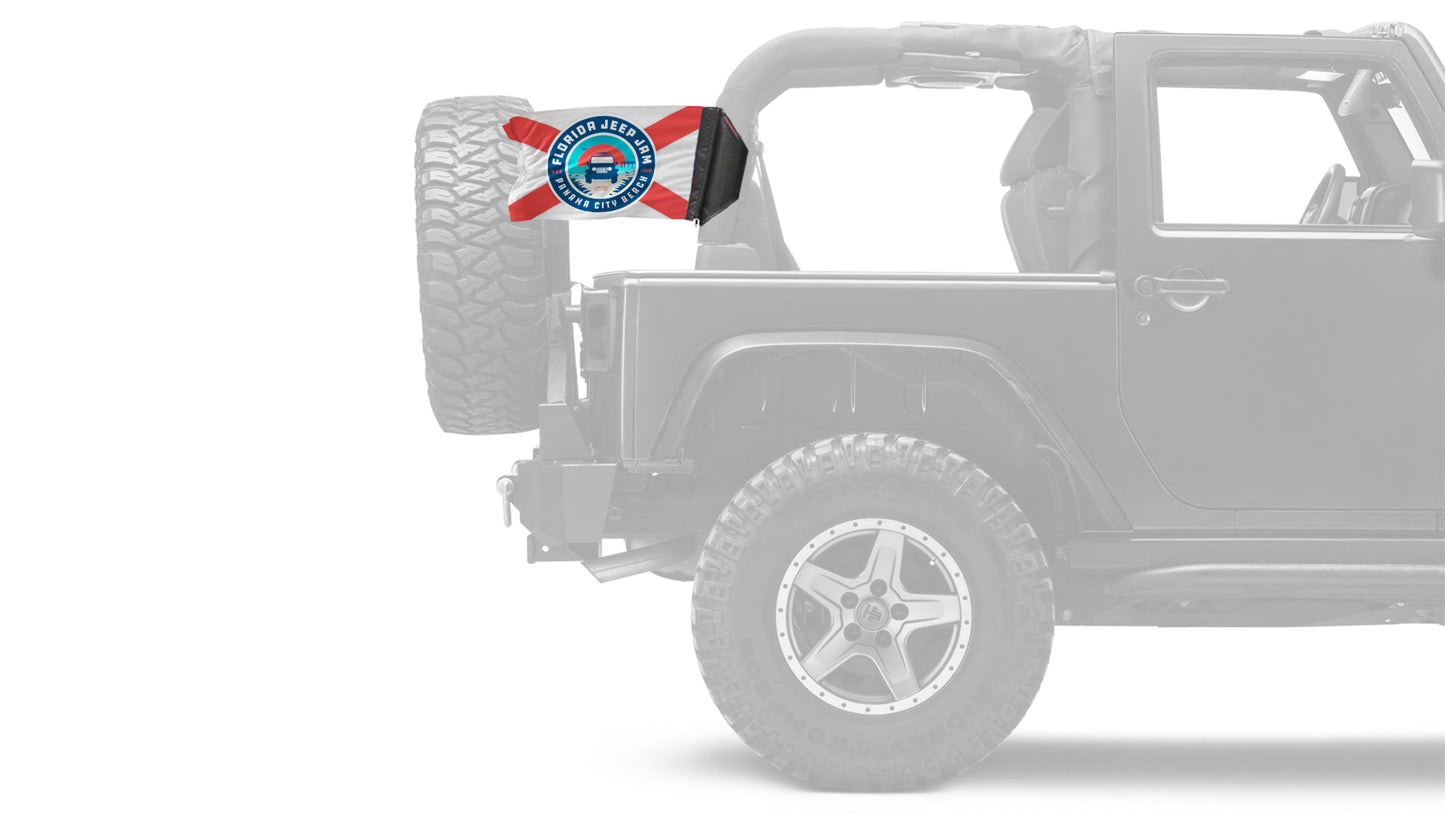 Florida Jeep Jam 12"x18" Forever Wave Flag for Jeep Wrangler JLU 4-Door 2018-Present