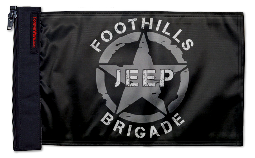 Foothills Jeep Brigade Flag 12"x18" Forever Wave Flag