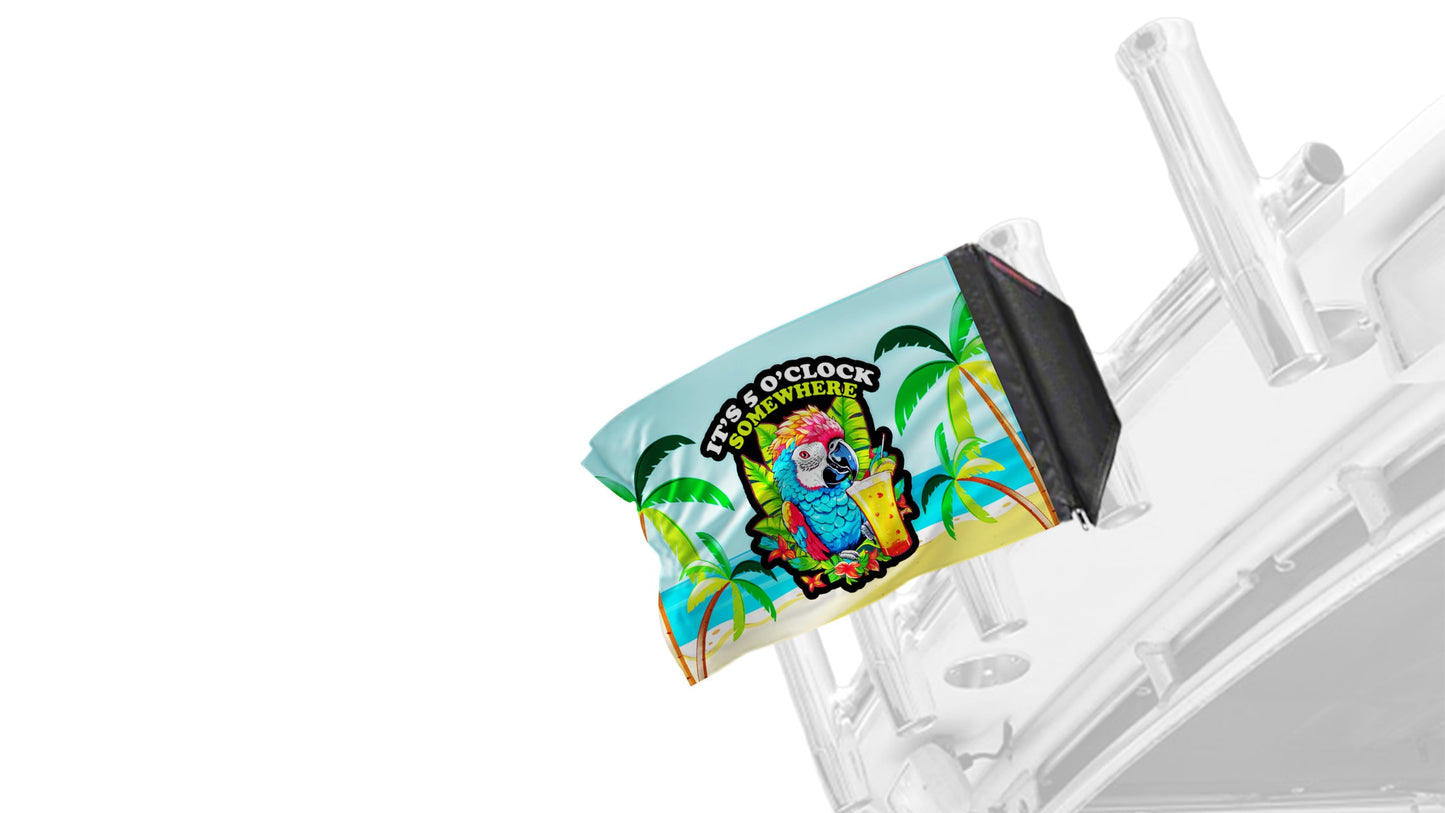 5 O'Clock 12"x18" Forever Wave Flag for Boats