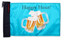 Happy Hour Beers 12"x18" Forever Wave Flag for Boats