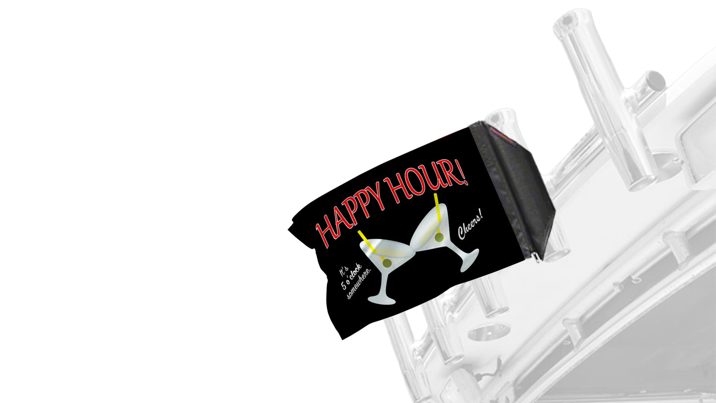 Happy Hour Martinis 12"x18" Forever Wave Flag