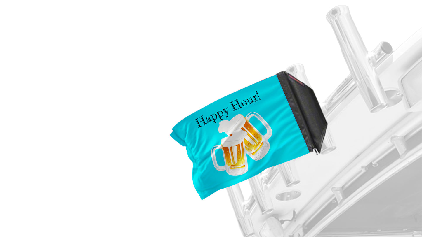 Happy Hour Beers 12"x18" Forever Wave Flag